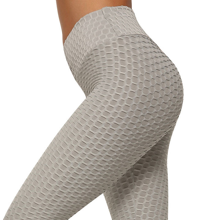 Mirla | Leggings med Hög Midja och Rutig Struktur-Eva Jonsson