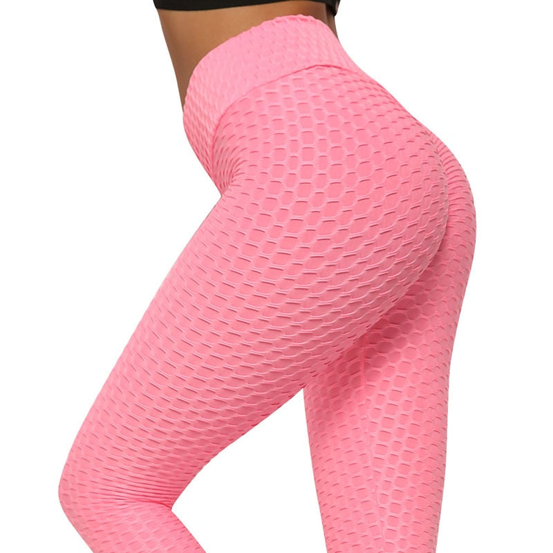 Mirla | Leggings med Hög Midja och Rutig Struktur-Eva Jonsson