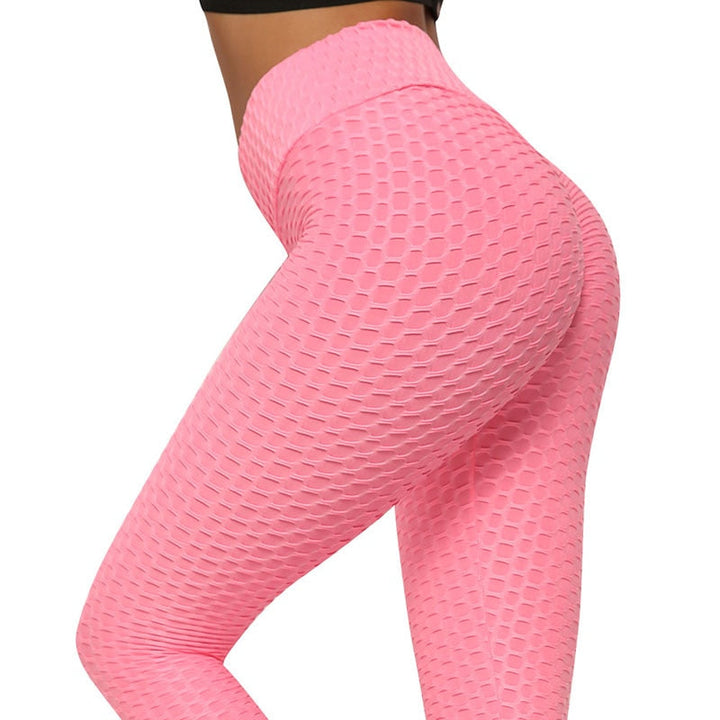 Mirla | Leggings med Hög Midja och Rutig Struktur-Eva Jonsson
