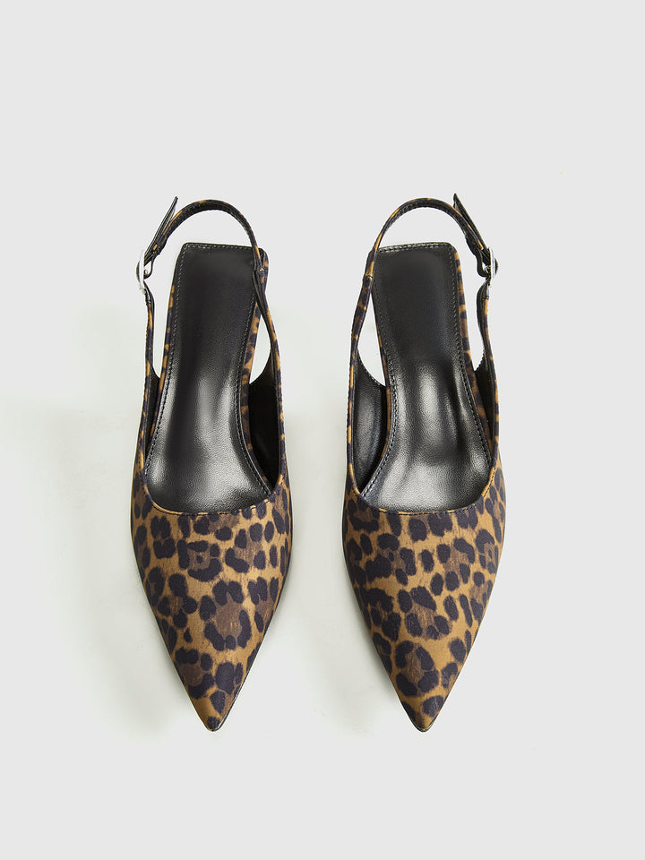 Mirla | Leopard Kattunge Slingback Pumps-Eva Jonsson