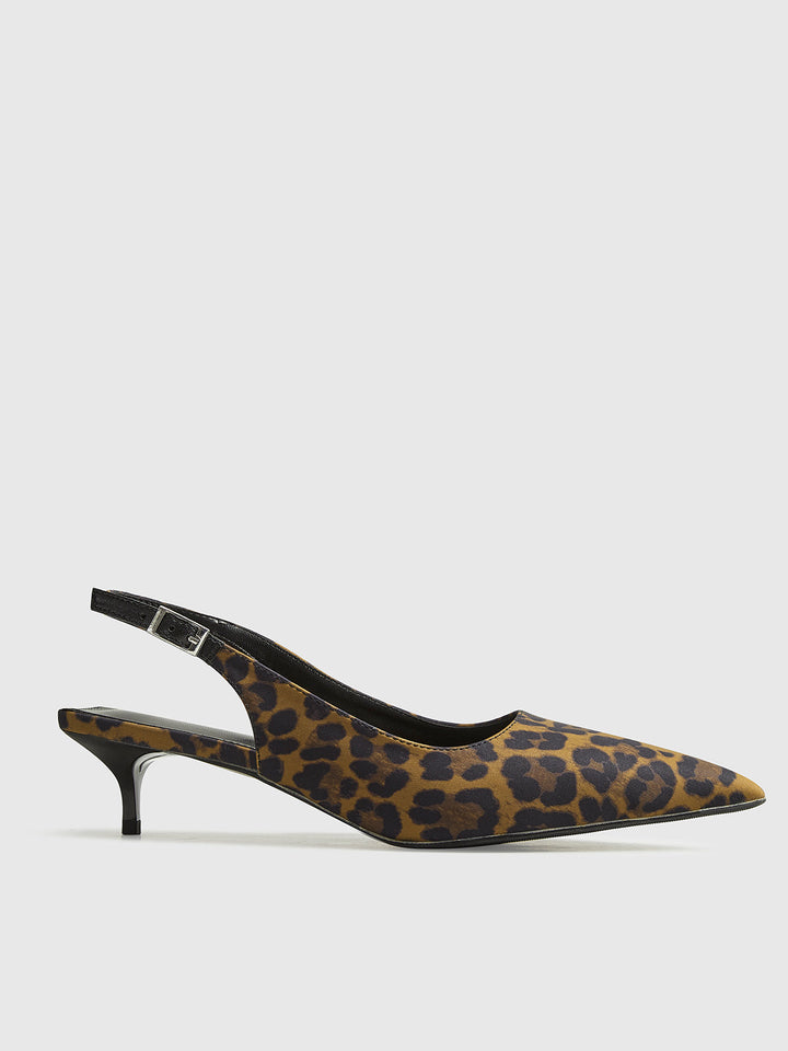 Mirla | Leopard Kattunge Slingback Pumps-Eva Jonsson