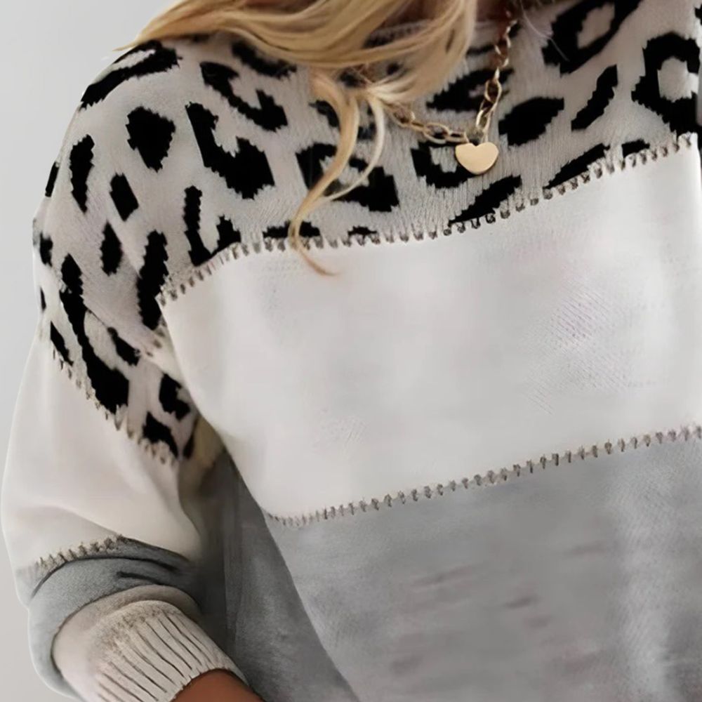 Mirla | Leopard Lyx Tröja-Eva Jonsson