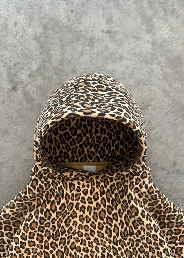 Mirla | Leopardmönster Hoodie och Joggingbyxor Set för Damer-Eva Jonsson