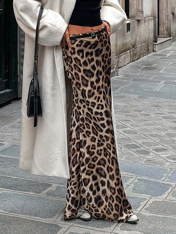 Mirla | Leopardsmönster Slim Maxi Kjol-Eva Jonsson
