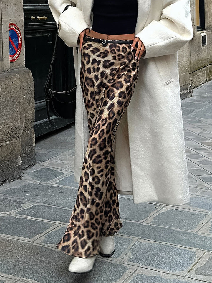 Mirla | Leopardsmönster Slim Maxi Kjol-Eva Jonsson