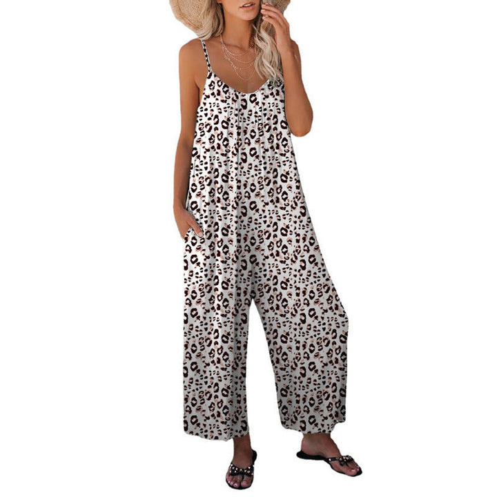 Mirla | Leopardtryck-väska Löst bärar jumpsuit overall-Eva Jonsson