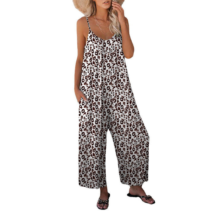 Mirla | Leopardtryck-väska Löst bärar jumpsuit overall-Eva Jonsson
