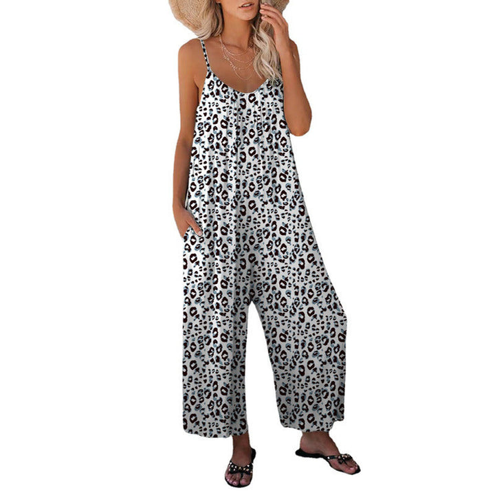 Mirla | Leopardtryck-väska Löst bärar jumpsuit overall-Eva Jonsson