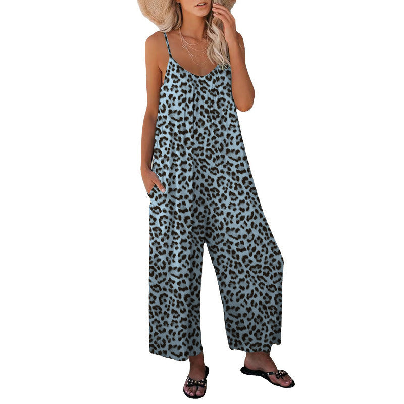 Mirla | Leopardtryck-väska Löst bärar jumpsuit overall-Eva Jonsson