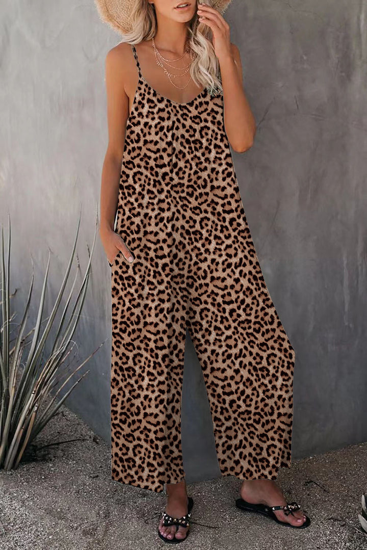 Mirla | Leopardtryck-väska Löst bärar jumpsuit overall-Eva Jonsson