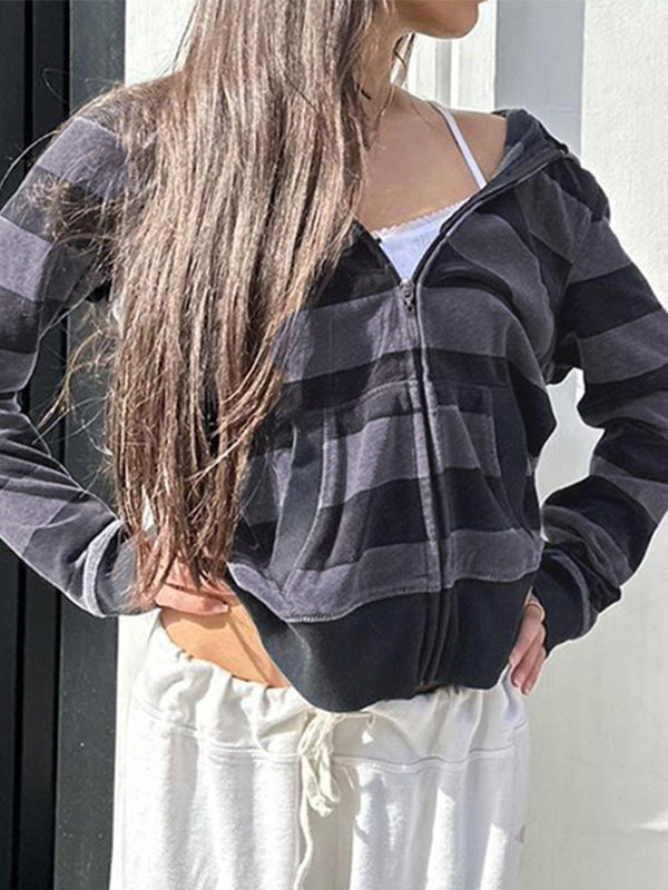 Mirla | Lila Randtryck Överdimensionerad Långärmad Hoodie-Eva Jonsson