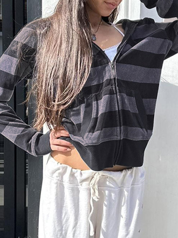 Mirla | Lila Randtryck Överdimensionerad Långärmad Hoodie-Eva Jonsson