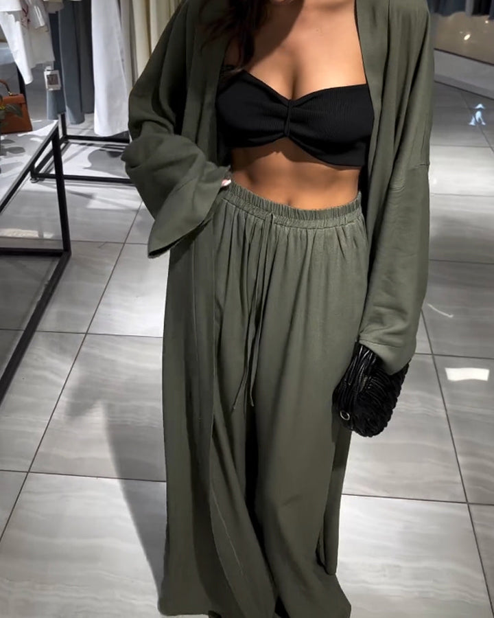 Mirla | Linne Kimono och Byxor Sats-Eva Jonsson