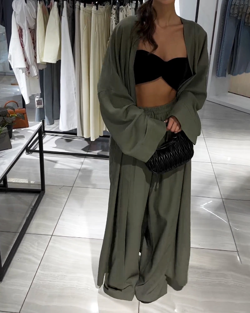 Mirla | Linne Kimono och Byxor Sats-Eva Jonsson