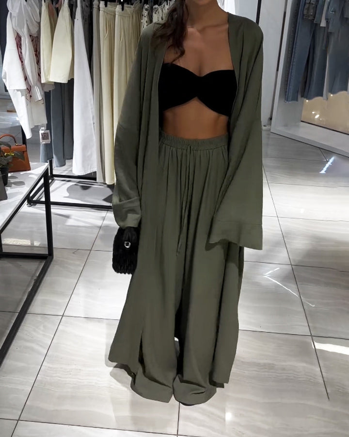 Mirla | Linne Kimono och Byxor Sats-Eva Jonsson
