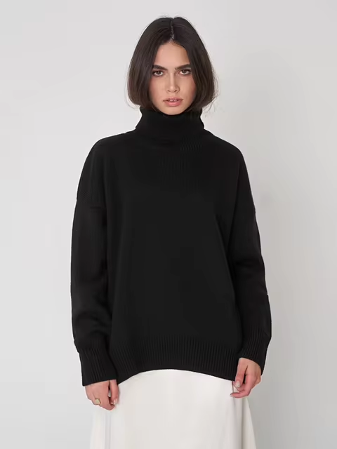 Mirla | Löst Sittande Rullkragepullover-Eva Jonsson