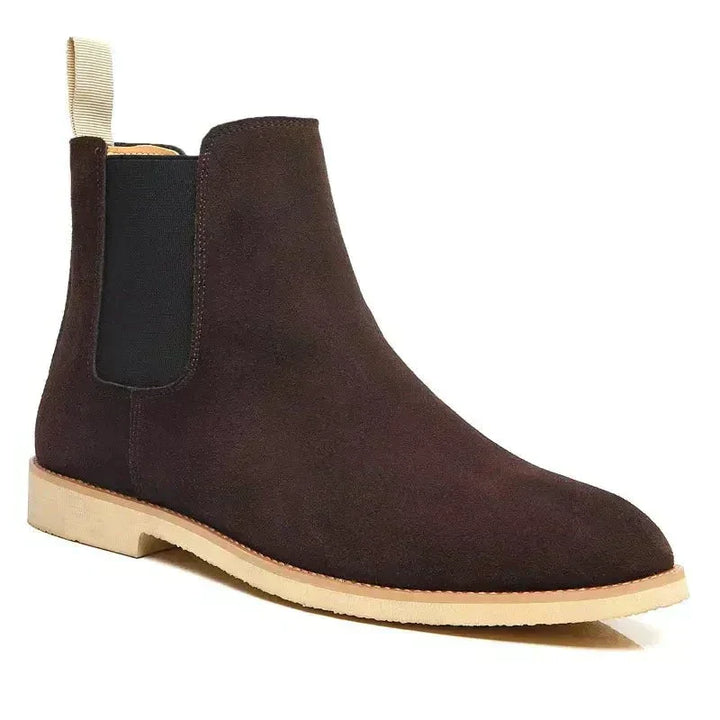 Mirla | Luxe Kalv Mocka Chelsea Boots med Läder Innersula-Eva Jonsson