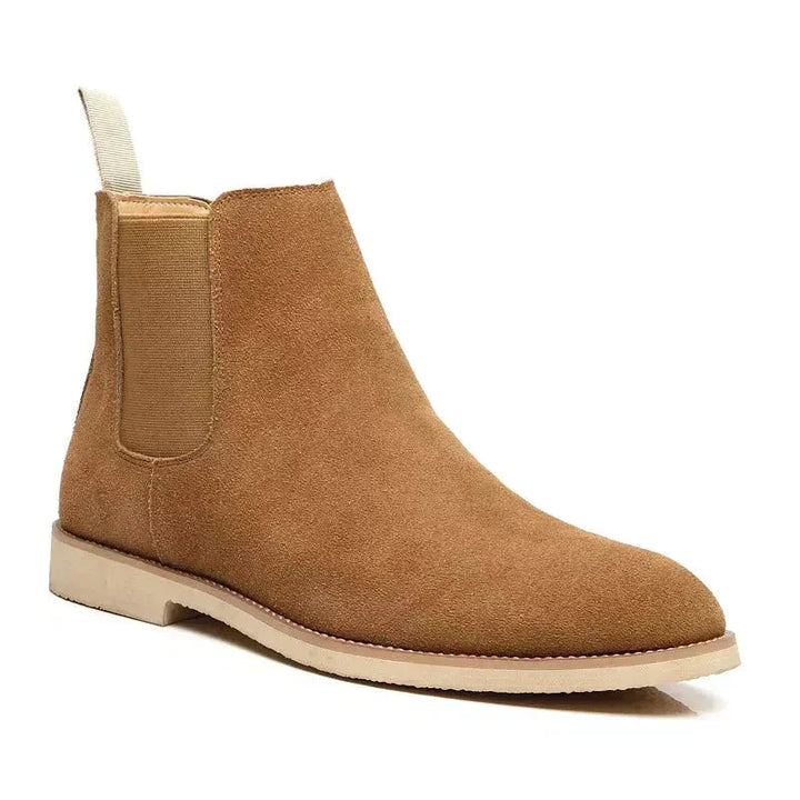 Mirla | Luxe Kalv Mocka Chelsea Boots med Läder Innersula-Eva Jonsson