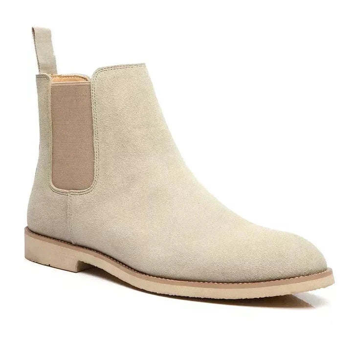 Mirla | Luxe Kalv Mocka Chelsea Boots med Läder Innersula-Eva Jonsson