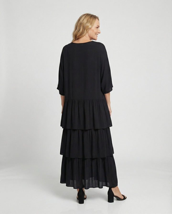 Mirla | Lyxig Elegant Chiffonklänning-Eva Jonsson