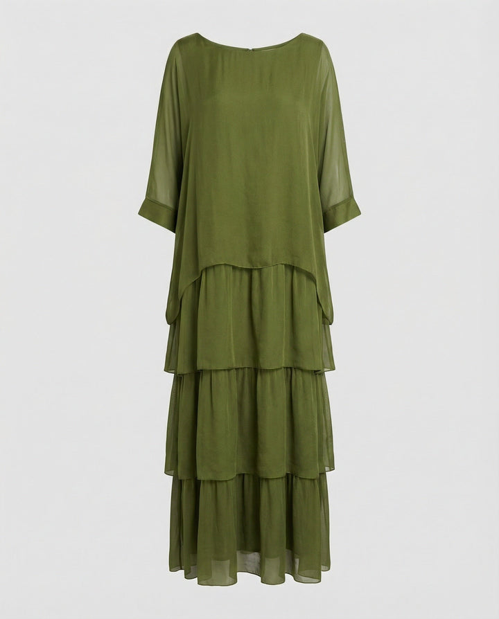Mirla | Lyxig Elegant Chiffonklänning-Eva Jonsson