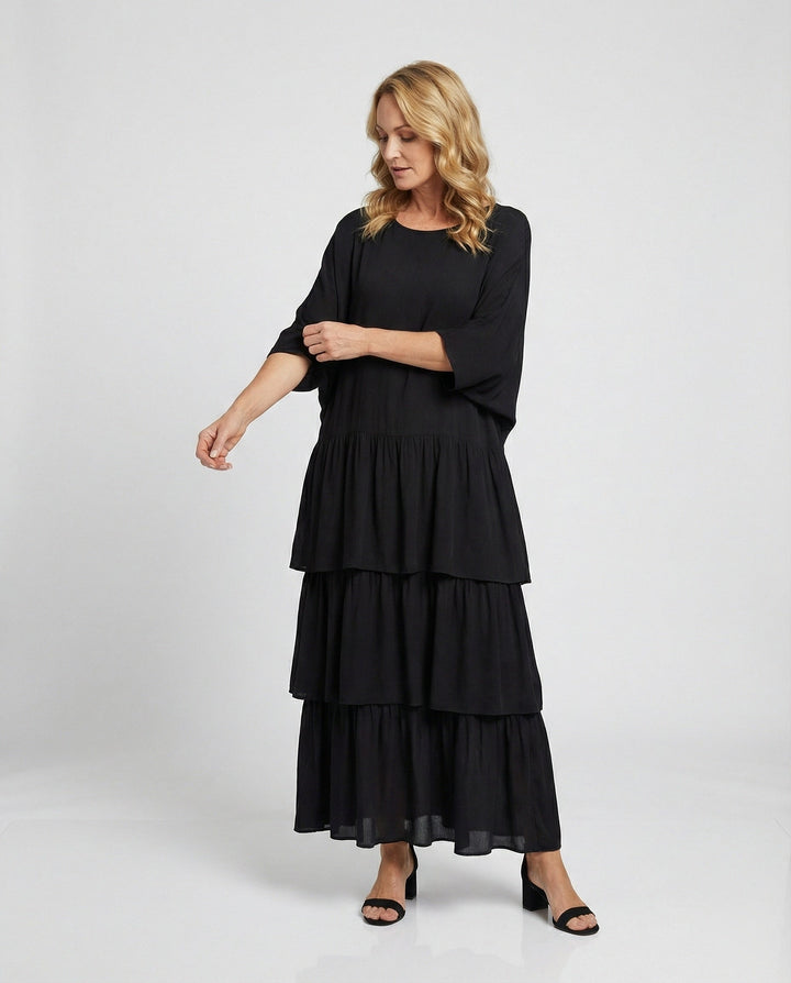 Mirla | Lyxig Elegant Chiffonklänning-Eva Jonsson