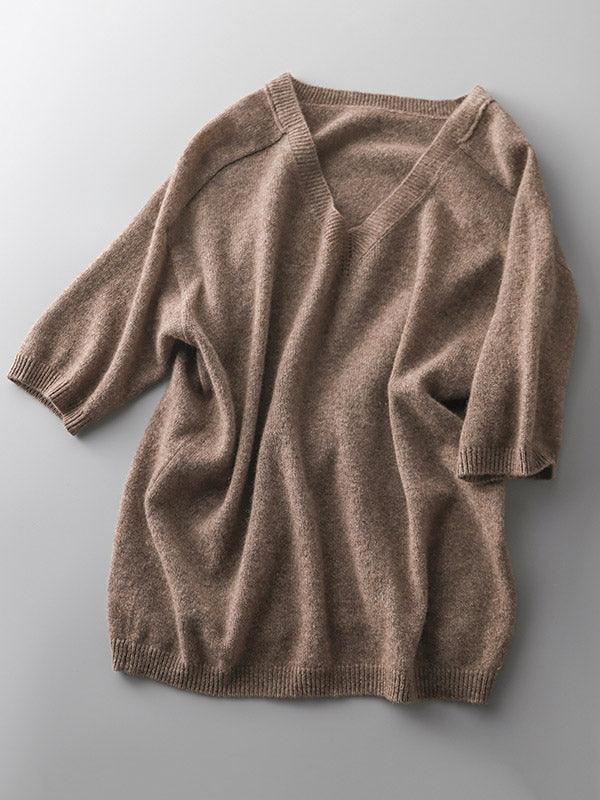 Mirla | Lyxig Mjuk Cashmere V-Hals Tröja för Damer-Eva Jonsson