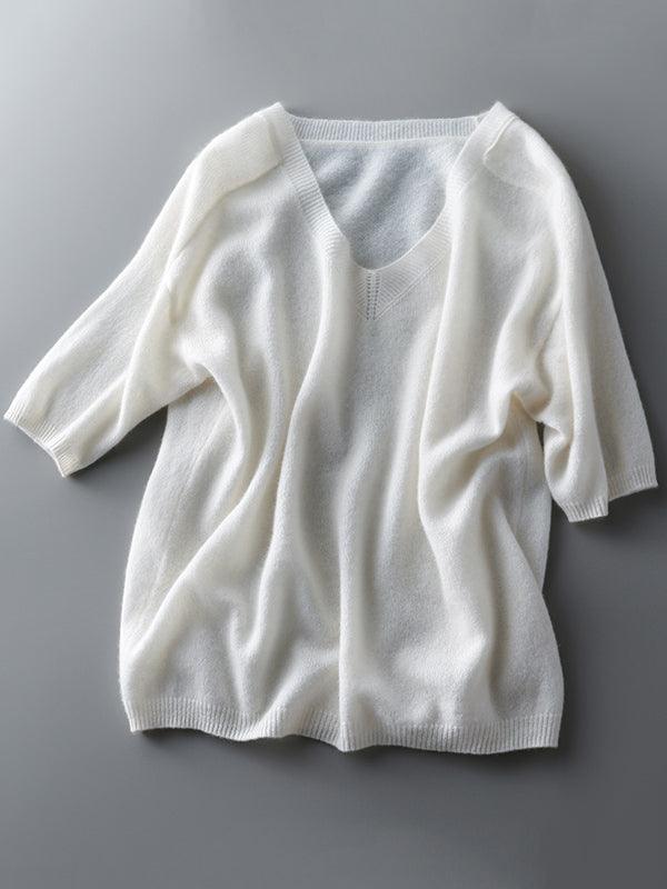 Mirla | Lyxig Mjuk Cashmere V-Hals Tröja för Damer-Eva Jonsson
