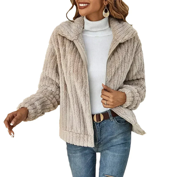 Mirla | Lyxig Plysch-Fleece-Jacka-Eva Jonsson