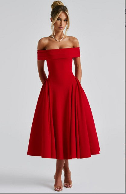 Mirla | Midi-klänning Elegant Blå-Eva Jonsson