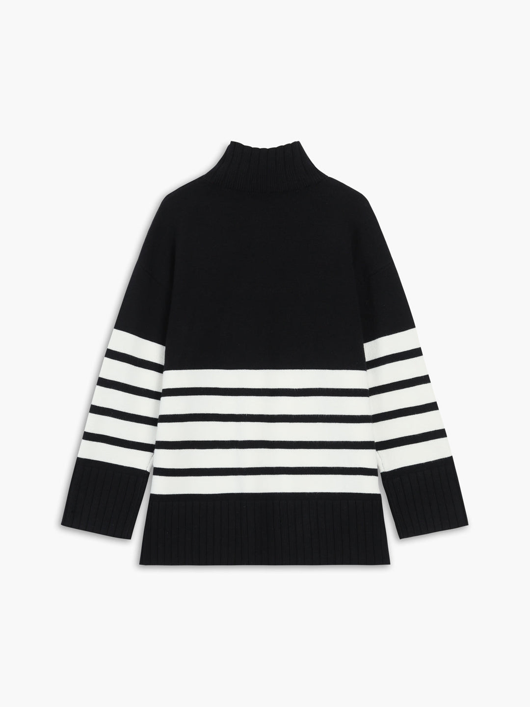 Mirla | Miss Paris Mock Neck Randig Tröja-Eva Jonsson
