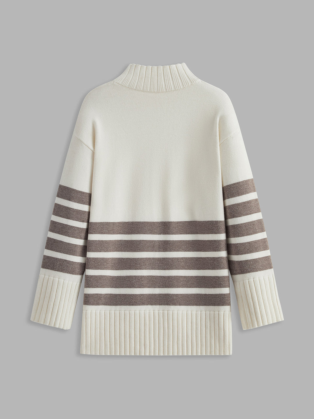 Mirla | Miss Paris Mock Neck Randig Tröja-Eva Jonsson