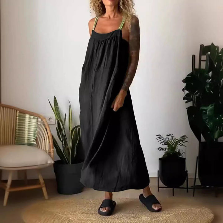 Mirla | Mjuk bomulls linne klänning-Eva Jonsson