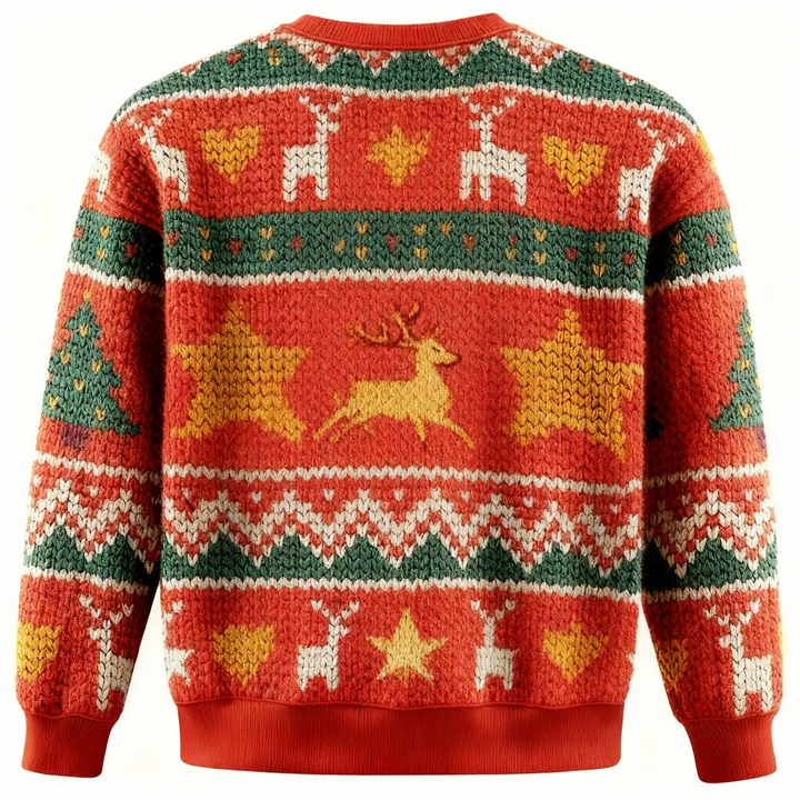 Mirla | Mjukaste Unisex Färgglad Julmönster Tröja - Ful Högtidsfest Jumper-Eva Jonsson