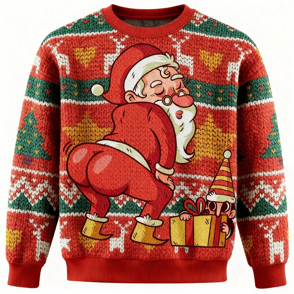 Mirla | Mjukaste Unisex Färgglad Julmönster Tröja - Ful Högtidsfest Jumper-Eva Jonsson