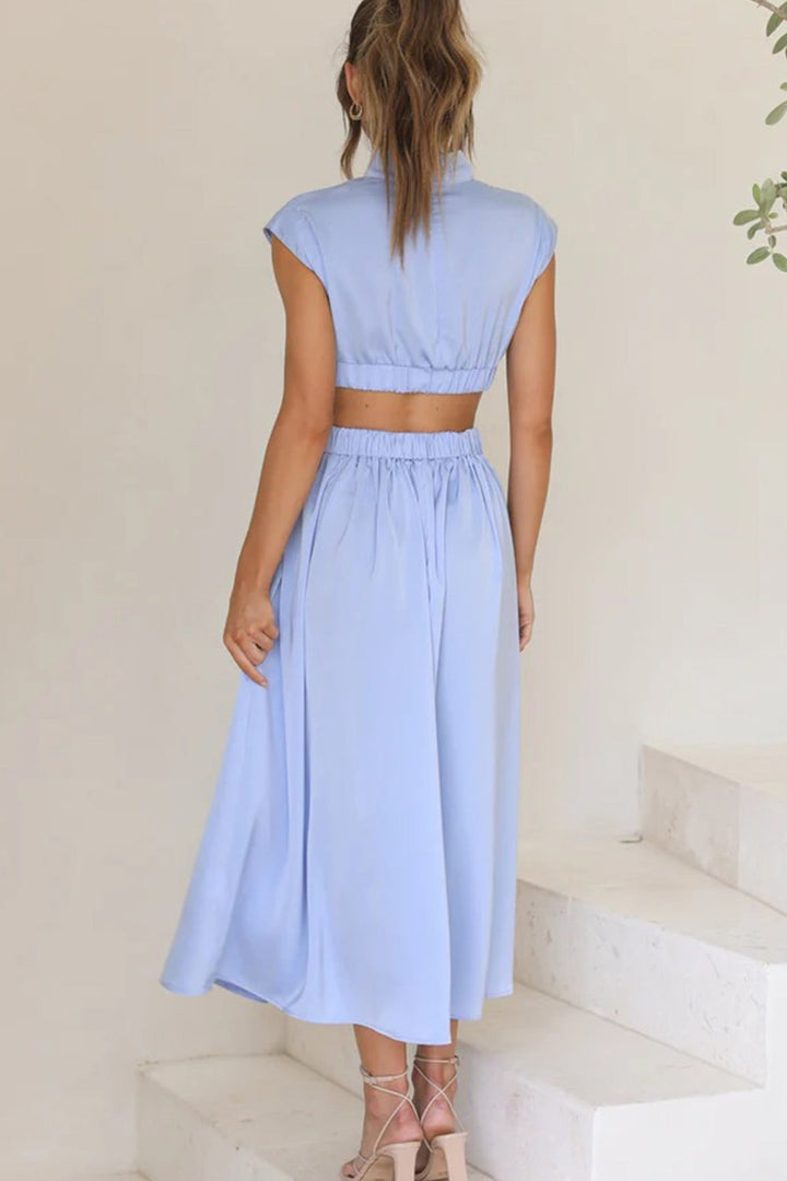 Mirla | Mock Neck Cutout Midiklänning-Eva Jonsson