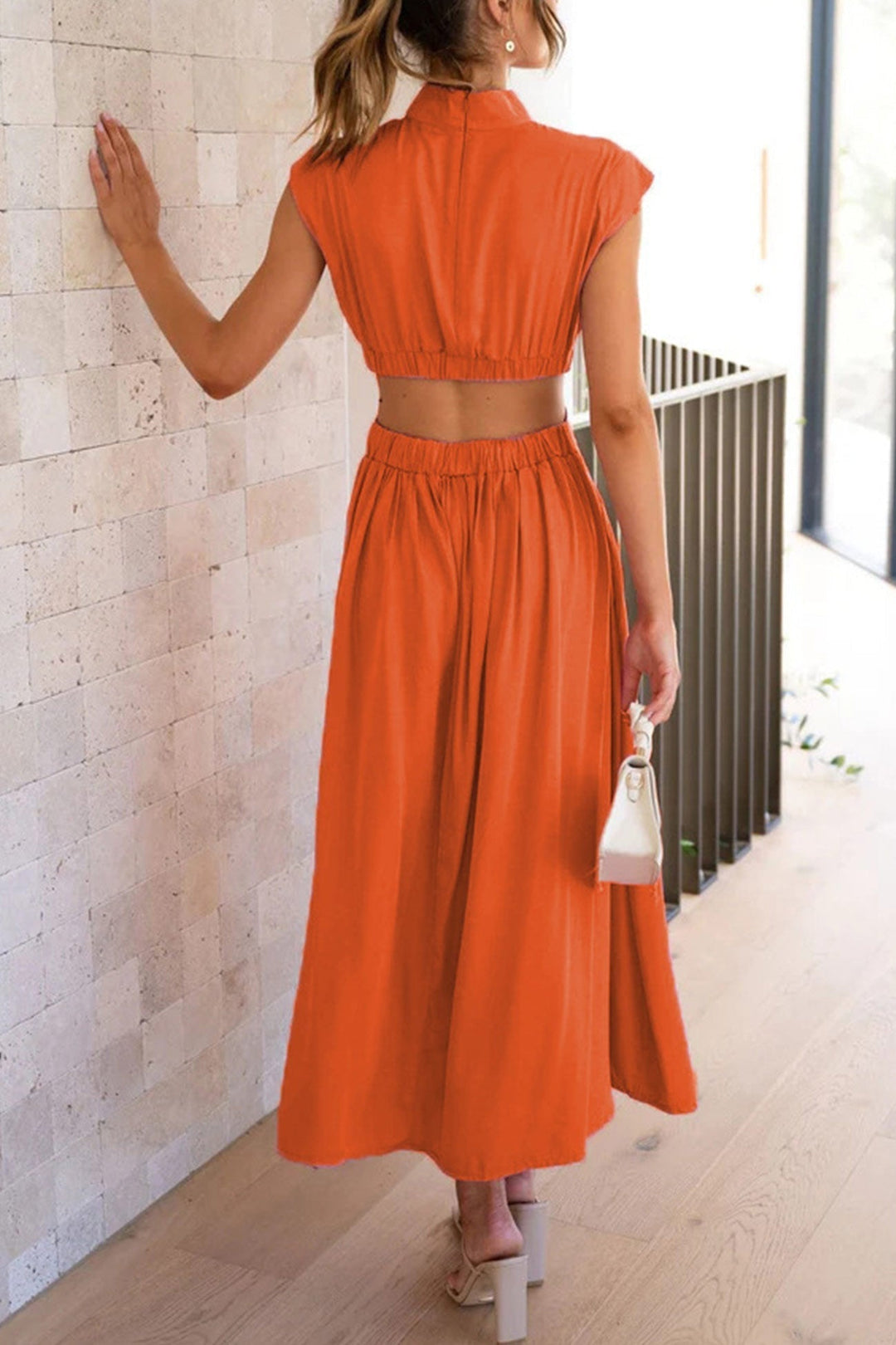 Mirla | Mock Neck Cutout Midiklänning-Eva Jonsson