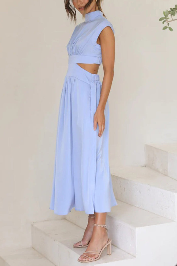 Mirla | Mock Neck Cutout Midiklänning-Eva Jonsson