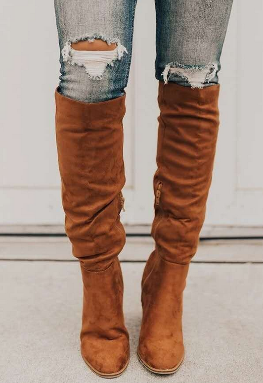 Mirla | Mocka Knästövlar-Eva Jonsson