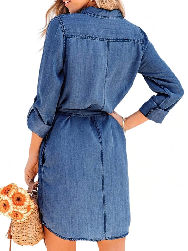Mirla | Mode Kvinnor Avslappnad Denim Klänning-Eva Jonsson