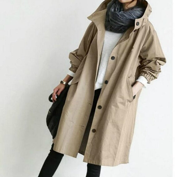 Mirla | Mode Lång Trenchcoat Dam-Eva Jonsson