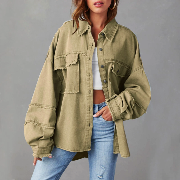 Mirla | Mode Viberande Denimjacka för Kvinnor-Eva Jonsson