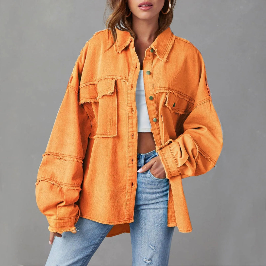 Mirla | Mode Viberande Denimjacka för Kvinnor-Eva Jonsson