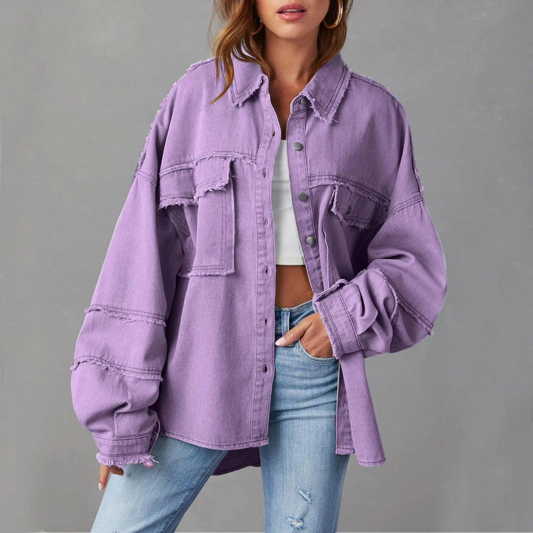 Mirla | Mode Viberande Denimjacka för Kvinnor-Eva Jonsson