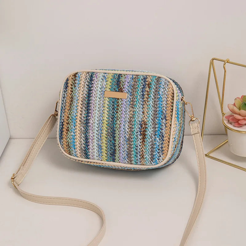 Mirla | Modern, Sommargy, Elegant, Flerfärgad Axellväska för Damer-Eva Jonsson