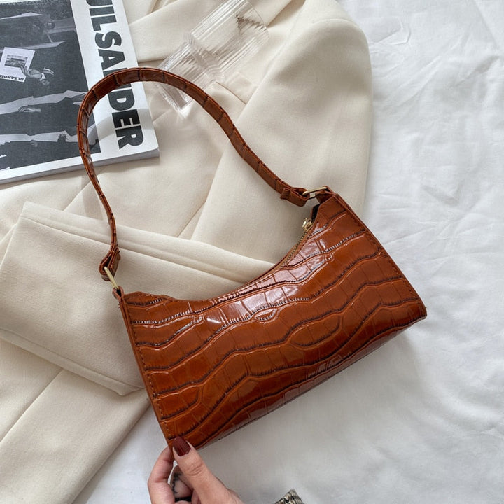 Mirla | Modische Exquisite Shoppingväska Tote Axelväskor Enfärgad Kettväska för Damer-Eva Jonsson