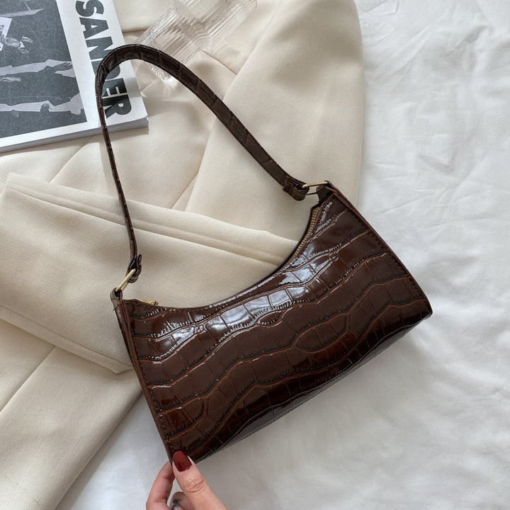 Mirla | Modische Exquisite Shoppingväska Tote Axelväskor Enfärgad Kettväska för Damer-Eva Jonsson