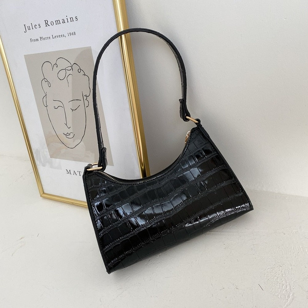 Mirla | Modische Exquisite Shoppingväska Tote Axelväskor Enfärgad Kettväska för Damer-Eva Jonsson