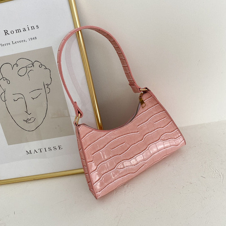 Mirla | Modische Exquisite Shoppingväska Tote Axelväskor Enfärgad Kettväska för Damer-Eva Jonsson