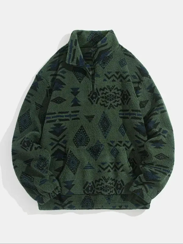 Mirla | Mönstrad fleece-tröja-Eva Jonsson